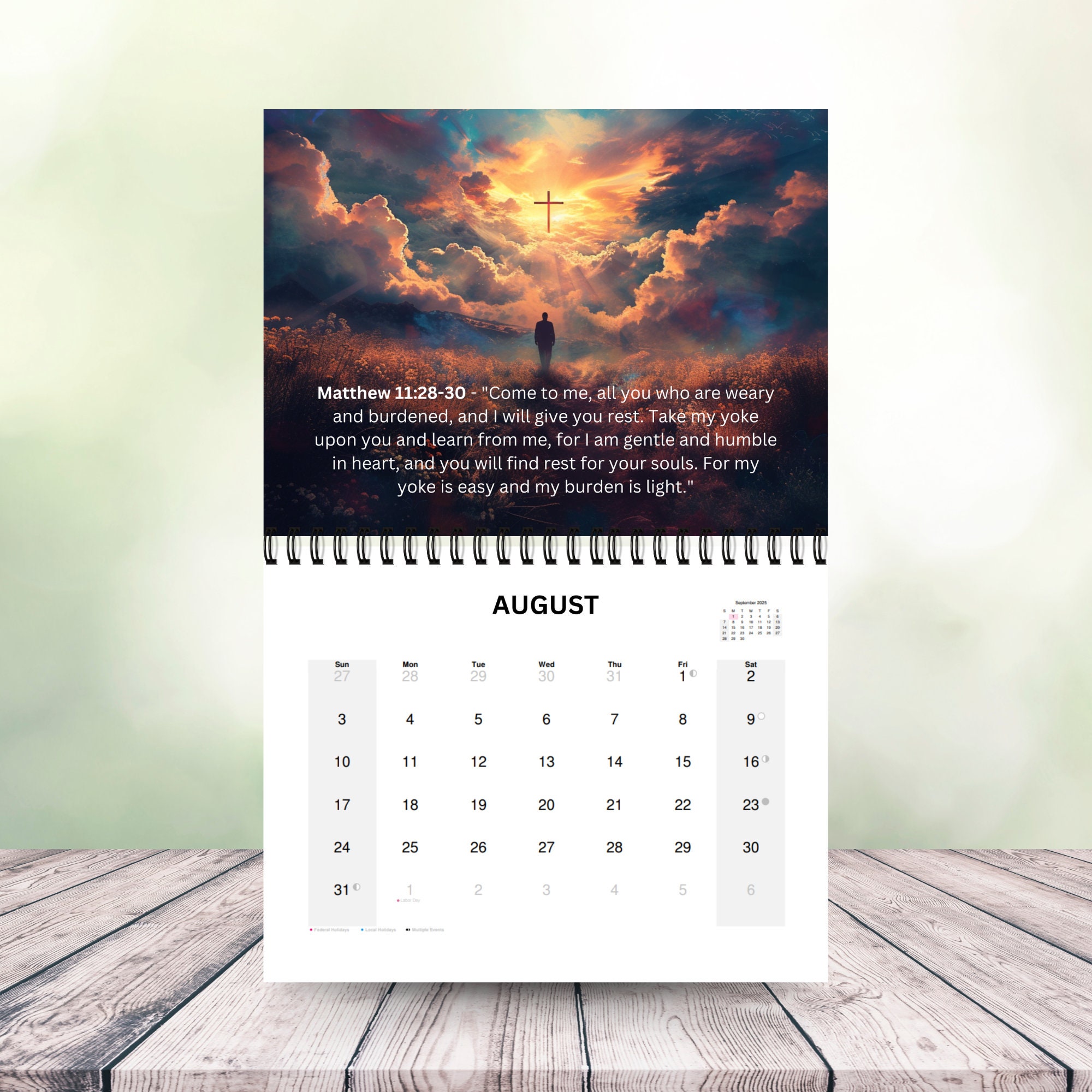 2025 Bible Verse Calendar | Faith Based Calendar