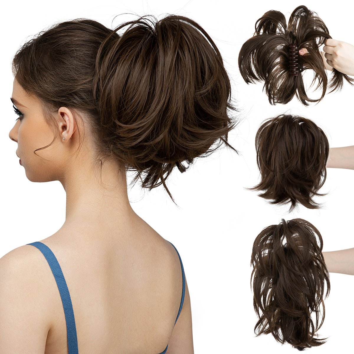 🔥Last Day Promotion 50% OFF💥Synthetic Claw Clip In Ponytail Hair Extensions Diy Hairpiece Hair Bun