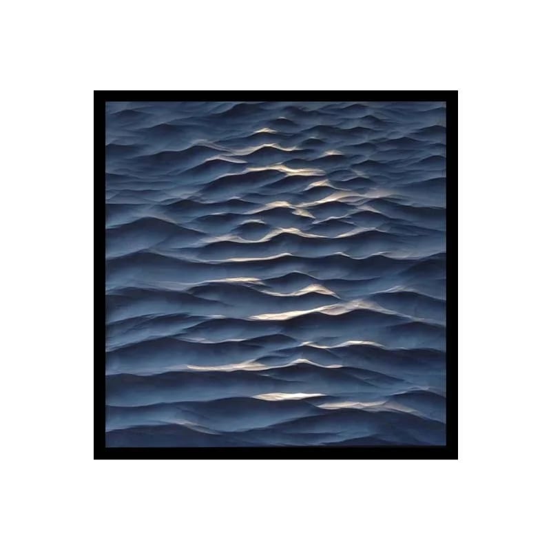 🌊 Handgefertigtes Blaues Wellen-Dekorationsgemälde 🎨