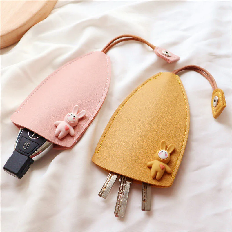 (🌲Early Christmas Sale- SAVE 48% OFF)Leather Car Key Case Cover--buy 5 get 3 free & free shipping（8pcs）