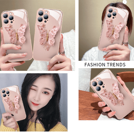 (Last Day Promotion 50% OFF) Flat 3D Butterfly Pattern Phone Case - Buy 2 Free Shipping