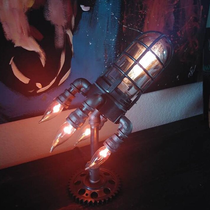 (🎉NEW YEAR HOT SALE-30% OFF) Steampunk Rocket Lamp-BUY 2 FREE SHIPPING