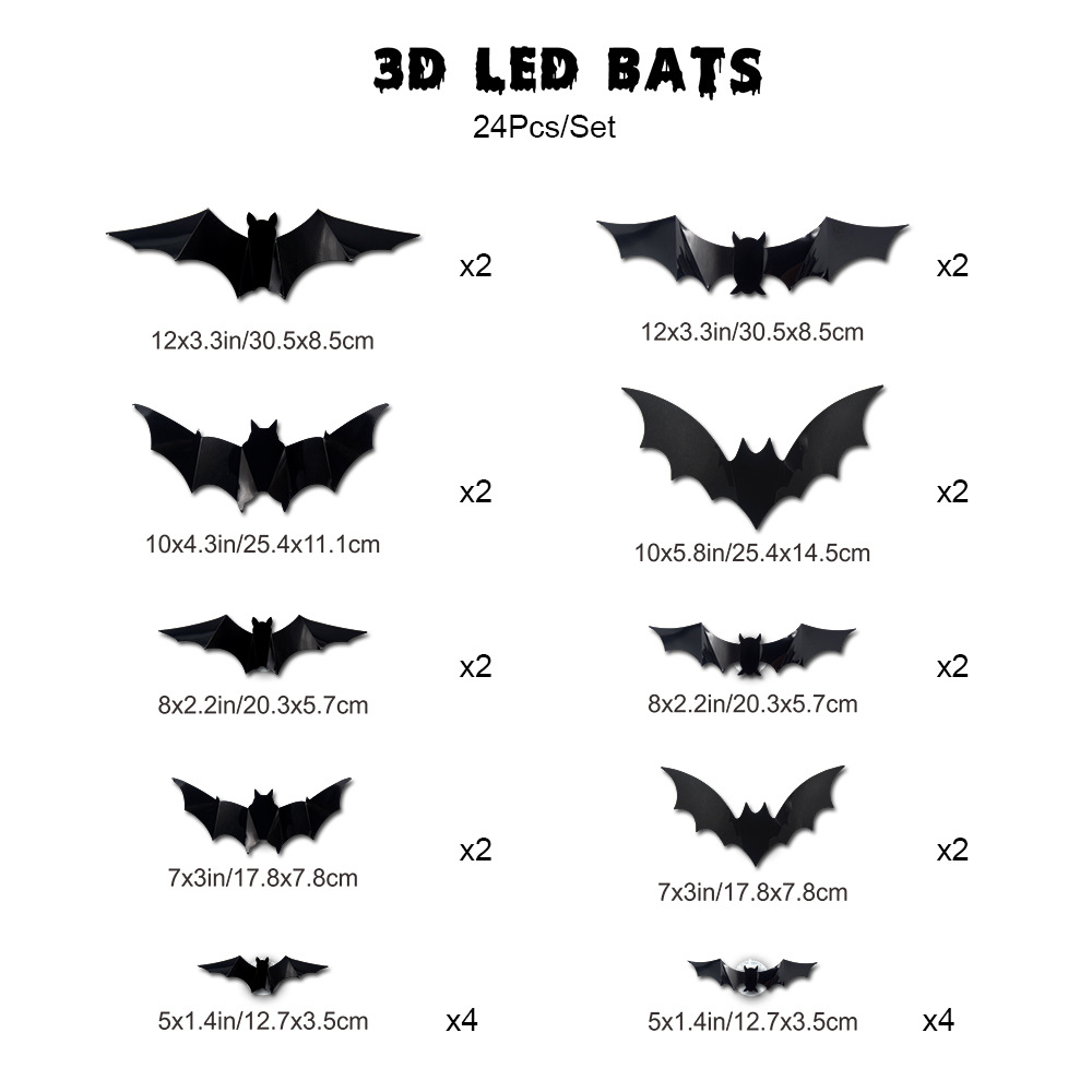 🎁TikTok Last Day Sale - 70% OFF✨Halloween 3D Lighted Bats