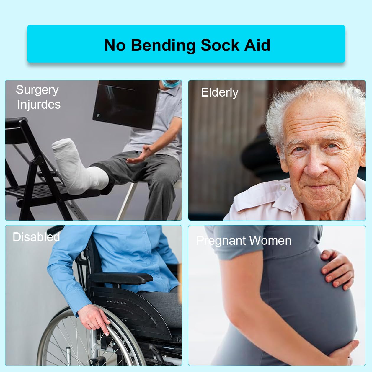 🎁TikTok Last Day Sale - 70% OFF🎉Sock Aids for Putting Socks On and Off, No Bending Sock Aid