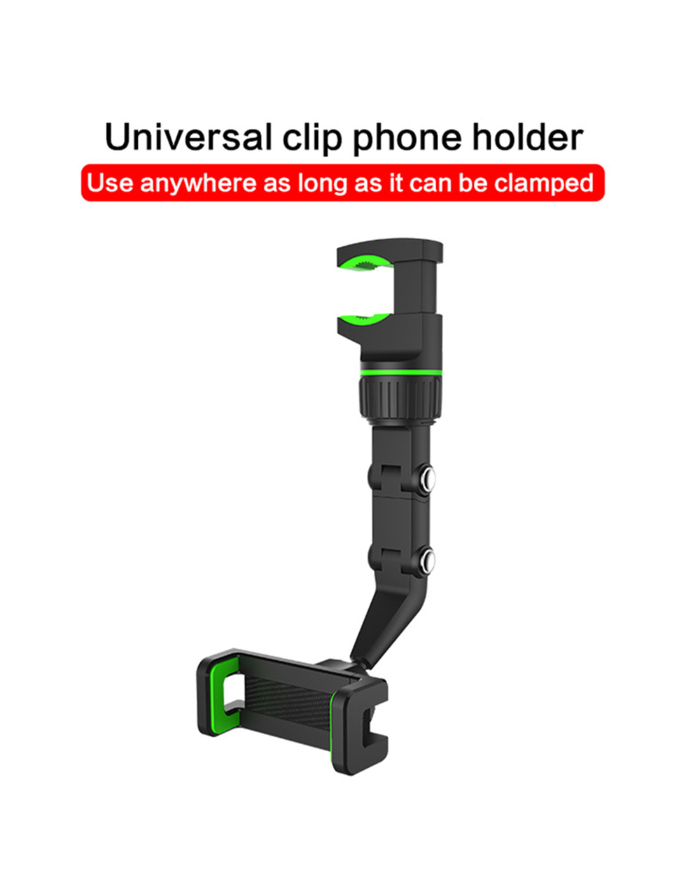 Putcom 360 Car Rearview Mirror Mount Stand Holder for Cell Phone