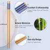 GLAMFIELDS Reusable Chopsticks Japanese Natural Wooden 5 Pairs Classic Style Lightweight Hand-Carved Safe Chop Sticks 8.8 Inch/22.5cm Gift Set