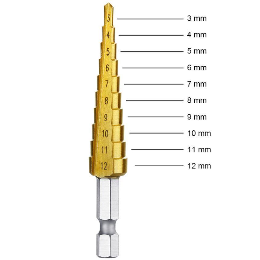 TITANIUM STEP DRILL BIT (3 PCS)