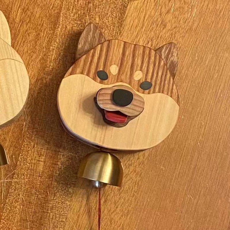 🔥Last Day 49% OFF🎁Handcrafted Wooden Shiba Inu Doorbell Wind Chime