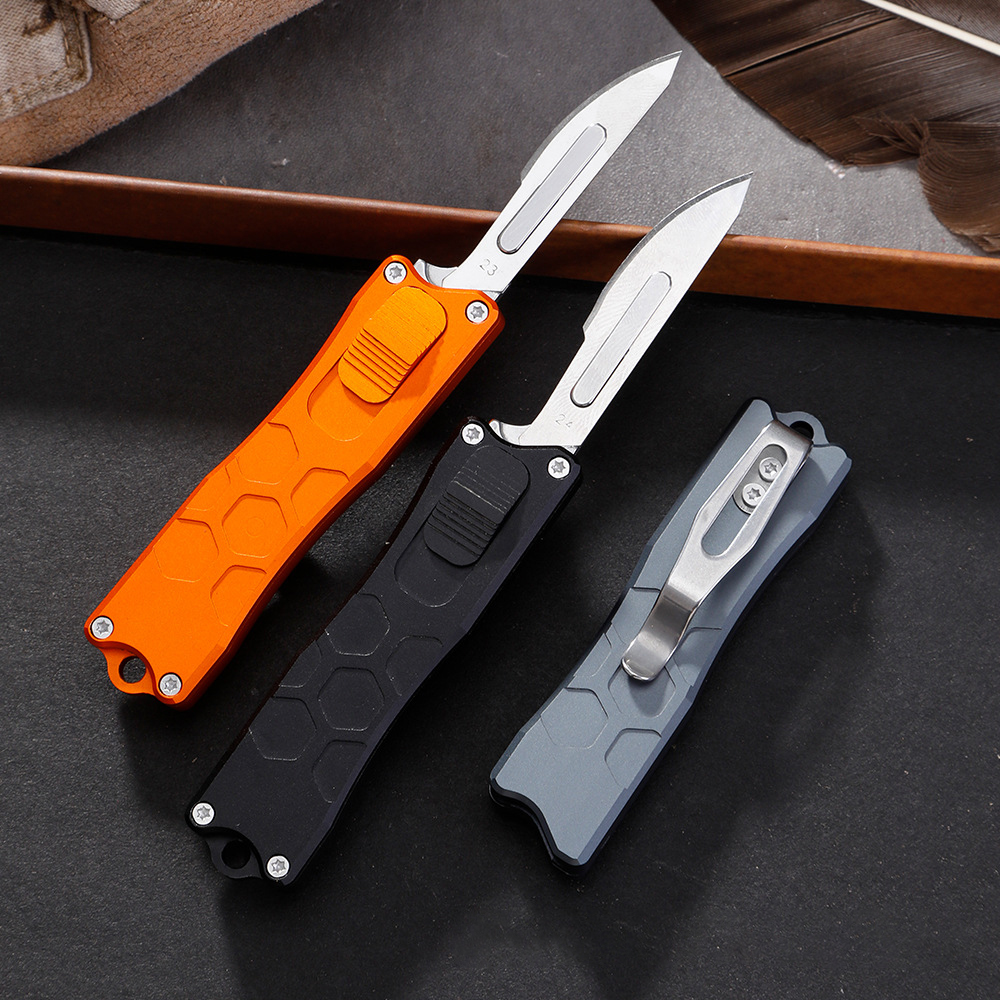 BUY 2 FREE SHIPPING-Orange Retractable Utility Knife with Clip