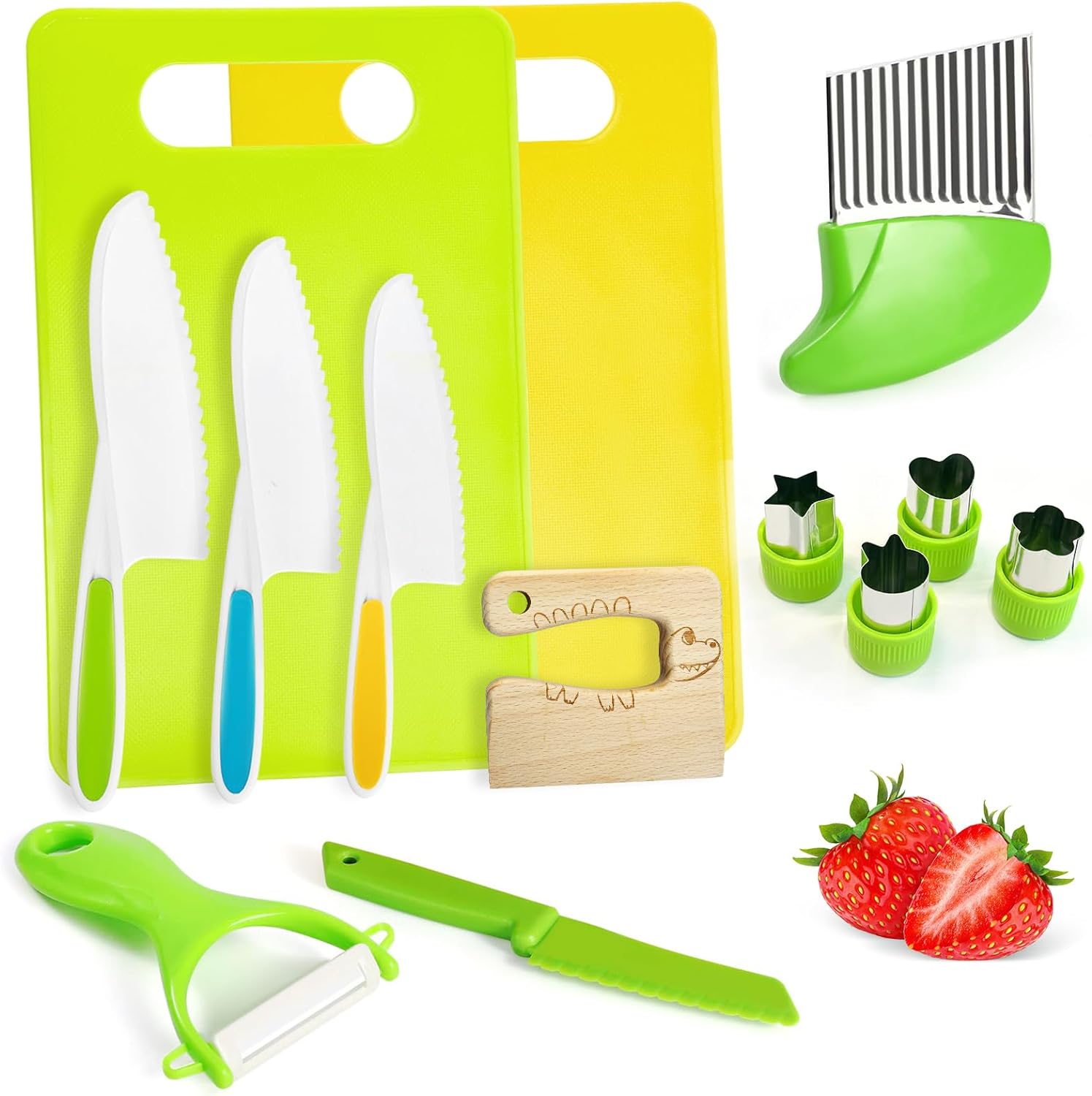 🥰13/17 Pcs Montessori kids knife set👩‍🍳🍴