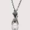 Sterling Silver Suffering Goddess Pendant Necklace