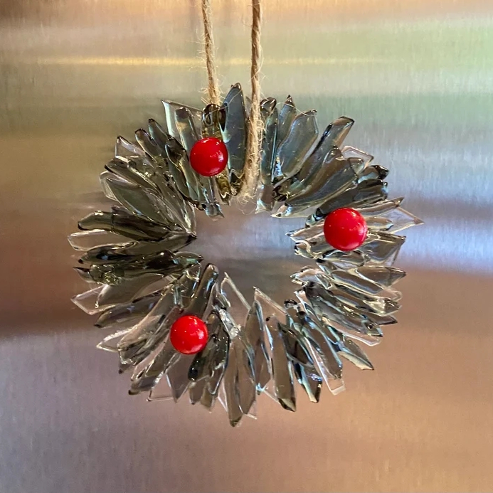 🎅Early Christmas Sale 49% OFF🎄 - Fused Glass Wreath Christmas Ornament