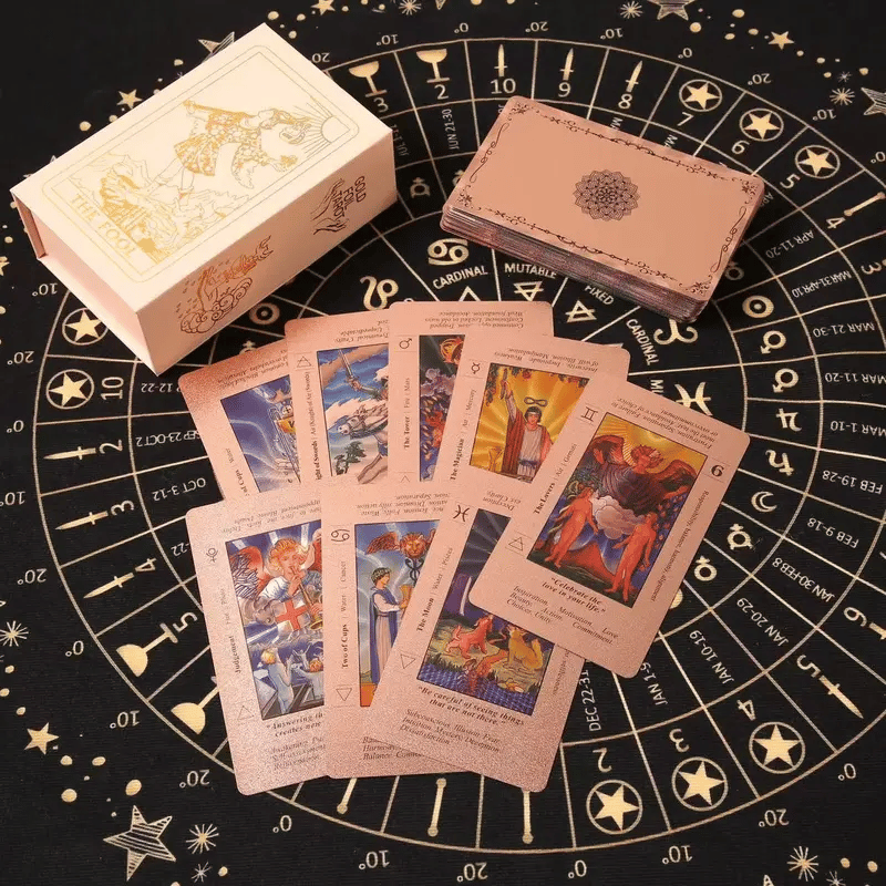 🔥Last Day Promotion 50% OFF🔥Pink Holographic Tarot Deck: Unlock Intuition with Ease and Beauty