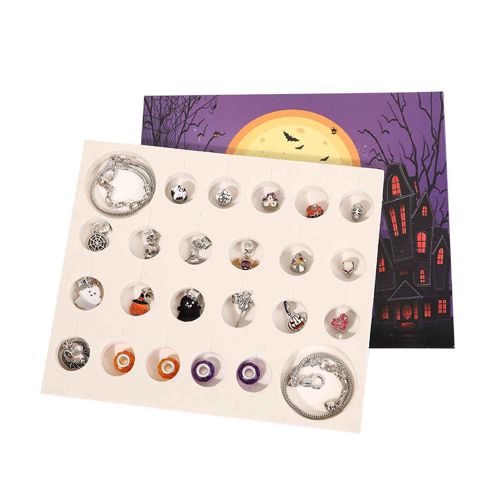 🔥Halloween gift blind box handmade DIY beaded bracelet 24 grid countdown jewelry gift box set