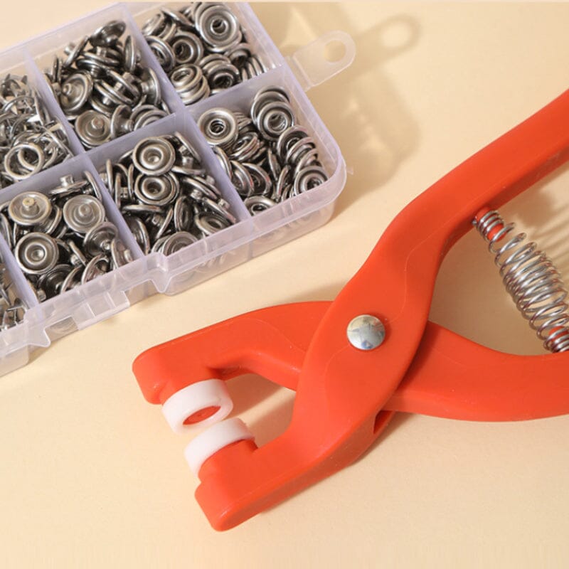 (⏰Last Day Promotion 60% OFF)Metal Snap Buttons with Fastener Pliers Tool Kit(Buy 2 Save $5)