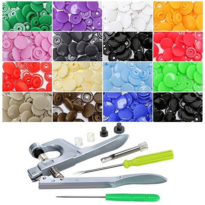 150 set T5 Plastic Resin Snap Button  U Shape  Press Machine Sewing Tool