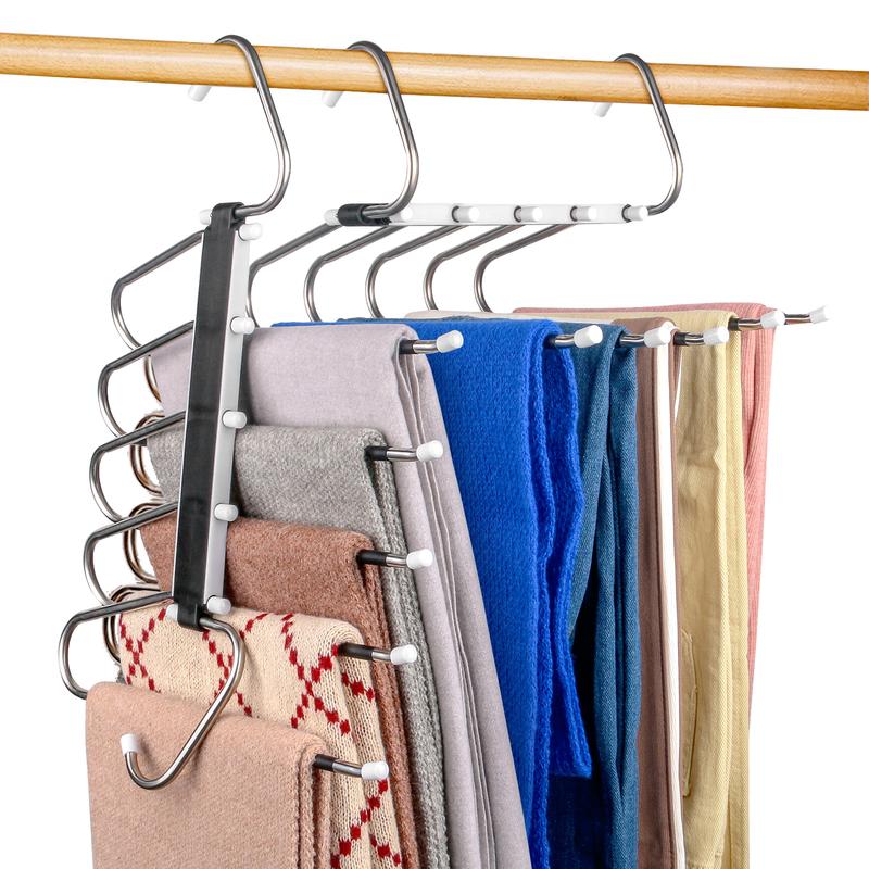 💥LAST DAY SALE 50% OFF💥Pants Hangers Space Saving Clothes Hanging 5 Layers
