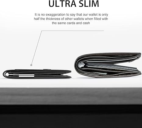 🔥Father's Day Promotion 70% OFF💥Men's Slim Leather RFID Blocking Wallet - Minimalist Carbon Fiber Bifold