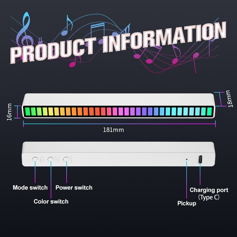 (🔥Clear Stock Last Day 49% OFF)Rhythm recognition light new upgraded led light bar/stripe