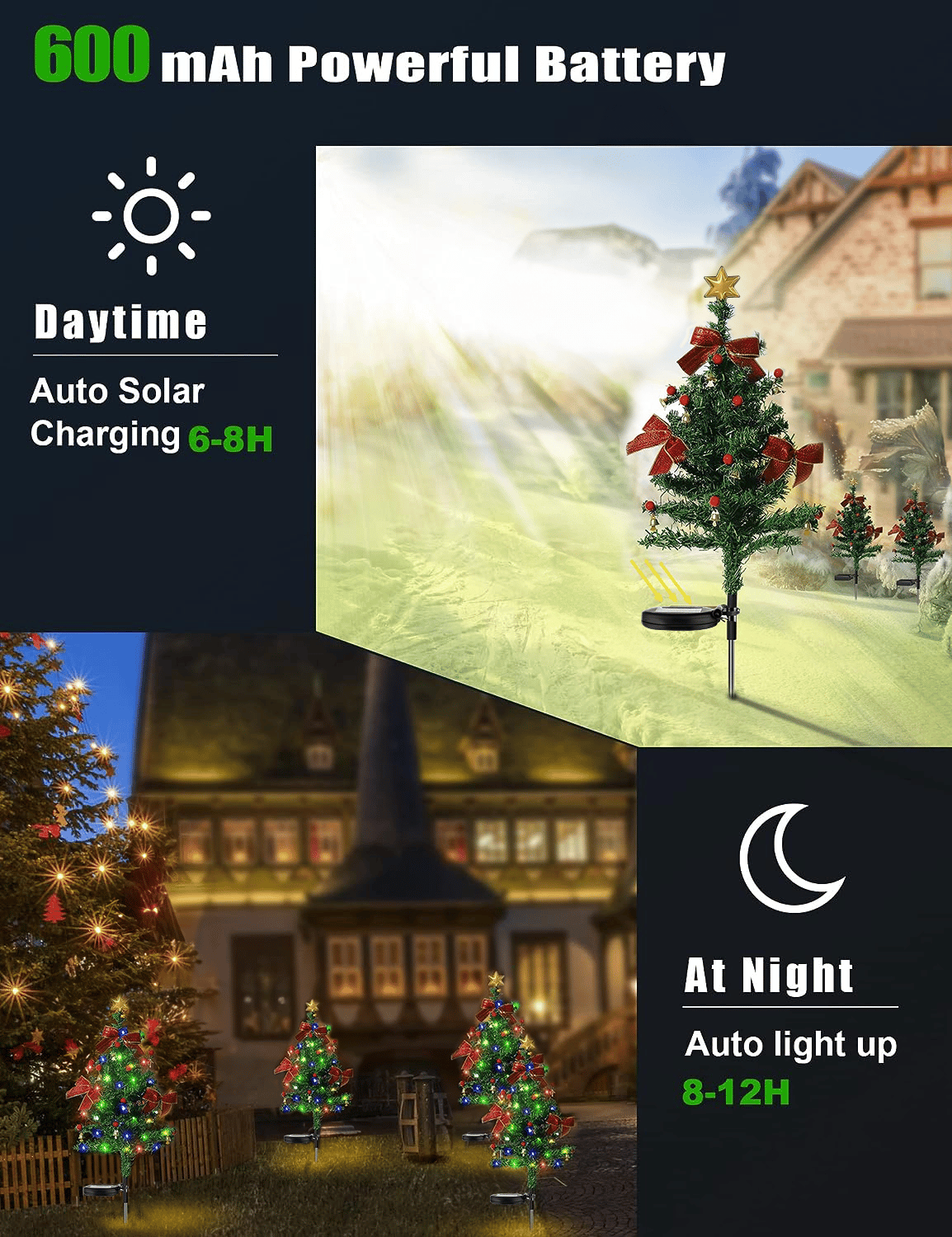 🎄Christmas Sale - 70% OFF🎄Solar Christmas Trees Lights Outdoor Decoration Waterproof 🎉Buy 3 Get 1 Free🎁