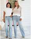 🎁TikTok Spring Last Day Promotion 48% OFF-🎁- Plus Size High Rise Vintage Wash Straight Leg Jeans