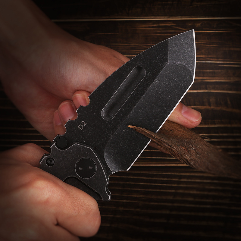 (🔥Last Day Promotion - 50%OFF) Black Steel Stonewashed Outdoor Folding Knife - Buy 2 Free Shipping