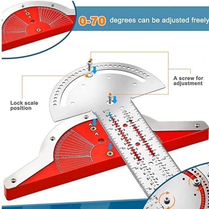 Christmas Hot Sale 48% OFF - 🔧Ultra Precision Marking Ruler Square T Type Woodworking Scriber Measuring Tool