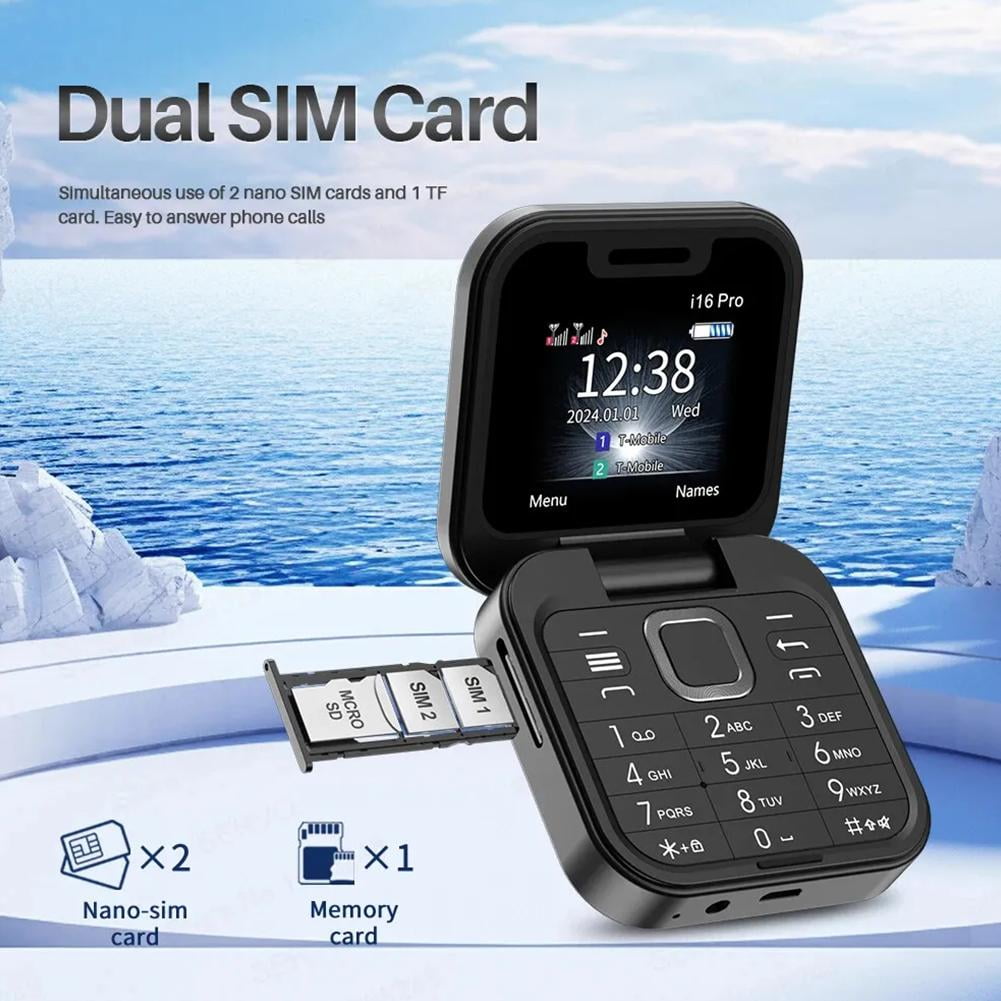 (🔥Last Day Promotion 50% OFF) 2024 New Mini Flip Mobile Phone 2 SIM Card Small Display Foldable Cell Phone