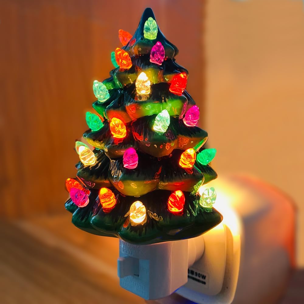 🔥Early Christmas 49% Rabatt🔥Weihnachtsbaum-Nachtlicht aus Keramik