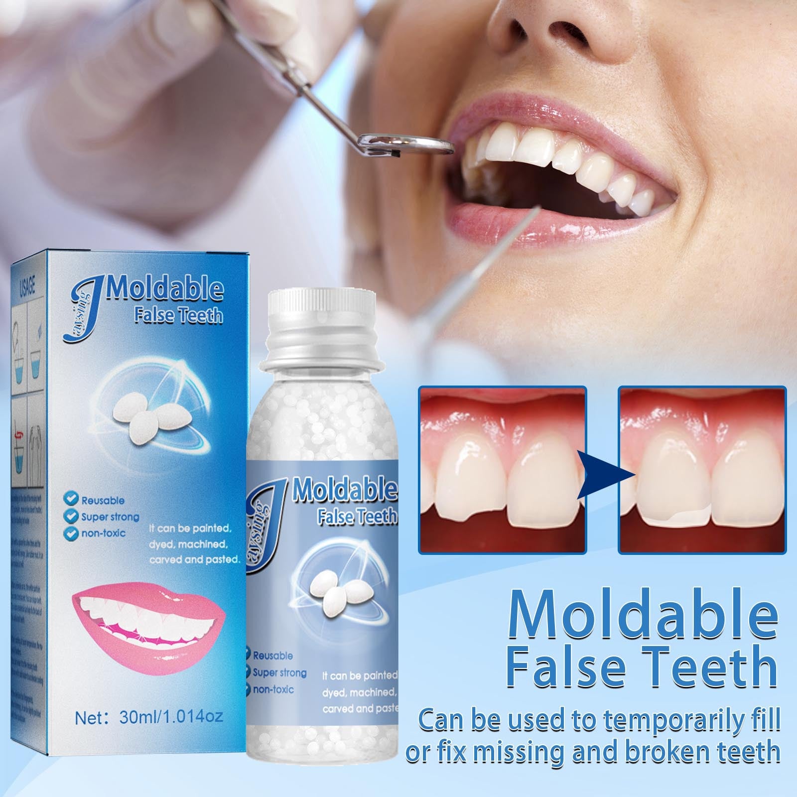 2023 New Year Limited Time Sale 70% OFF🎉Tooth Repair Granules 🔥Buy 2 Get Free Shipping