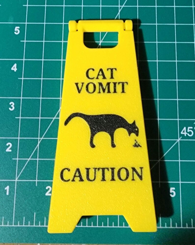 🔥Last Day Promotion 70% OFF🔥Caution Sign: Cat Vomit Edition⚡Buy 3 Get 1 Free