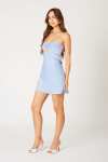 One Day Strapless Satin Mini Dress