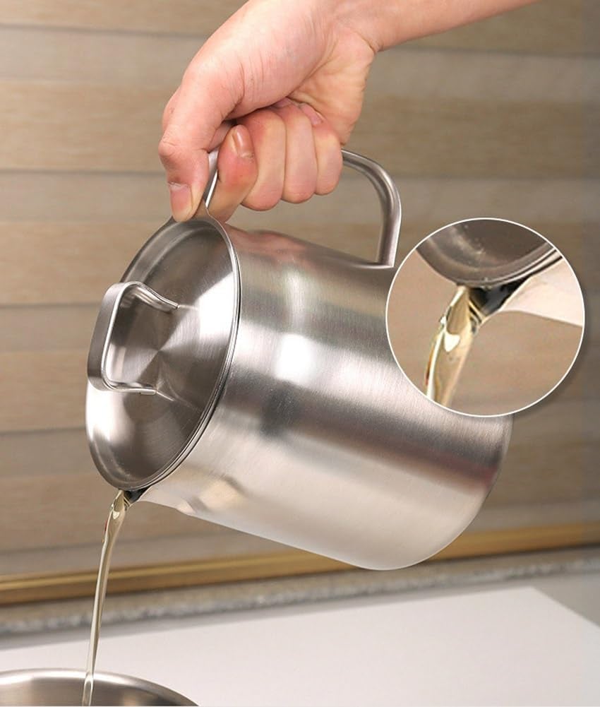 🔥Last Day 50% OFF - 2-in-1 304 Stainless Steel Multifunctional Oil Strainer Pot