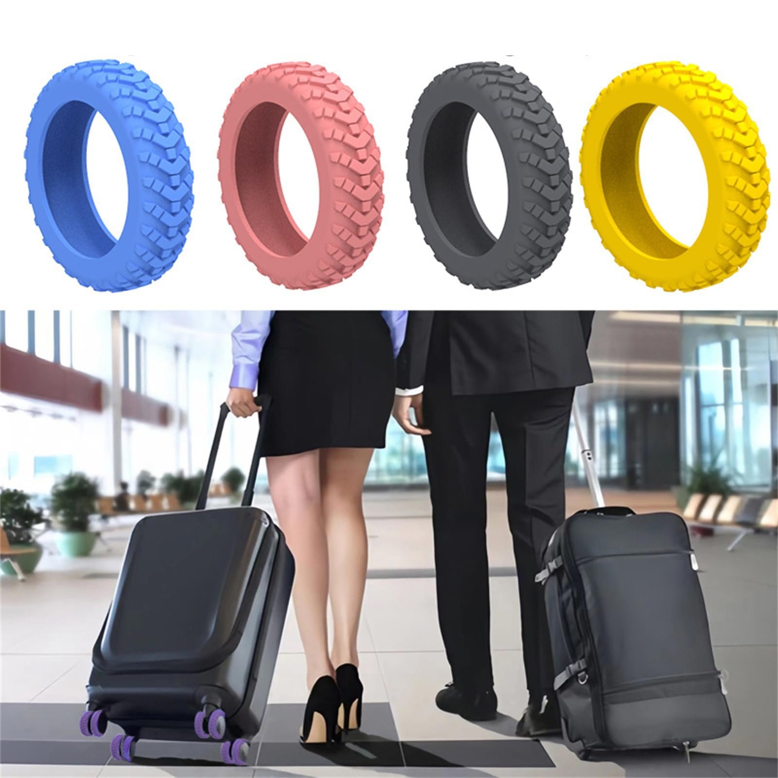 🔥Last Day Promotion 70% OFF🔥Luggage Suitcase Wheels Protection Covers⚡️BUY 4 GET 4 FREE