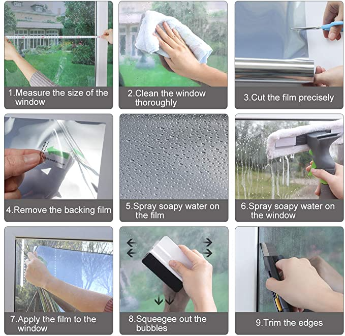 (🔥SUMMER HOT SALE-48% OFF) Anti-UV Mirror Daytime Privacy Window Film