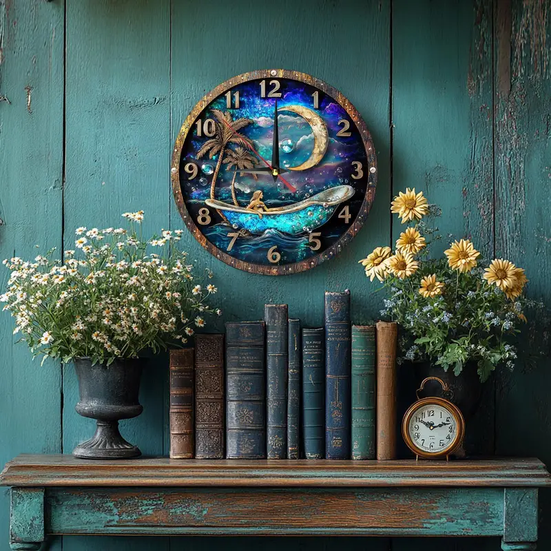 Vintage Mermaid Wall Clock