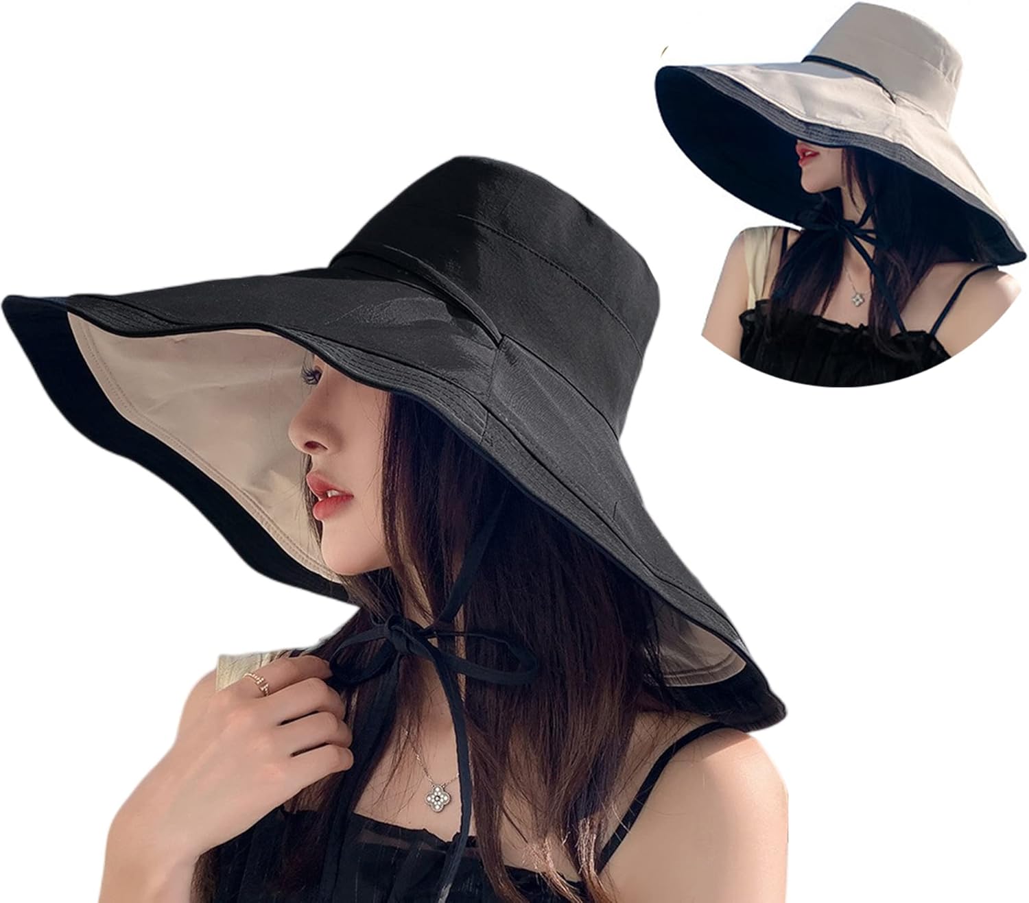 Packable Large Brim Sun Hat for Women - 6.7