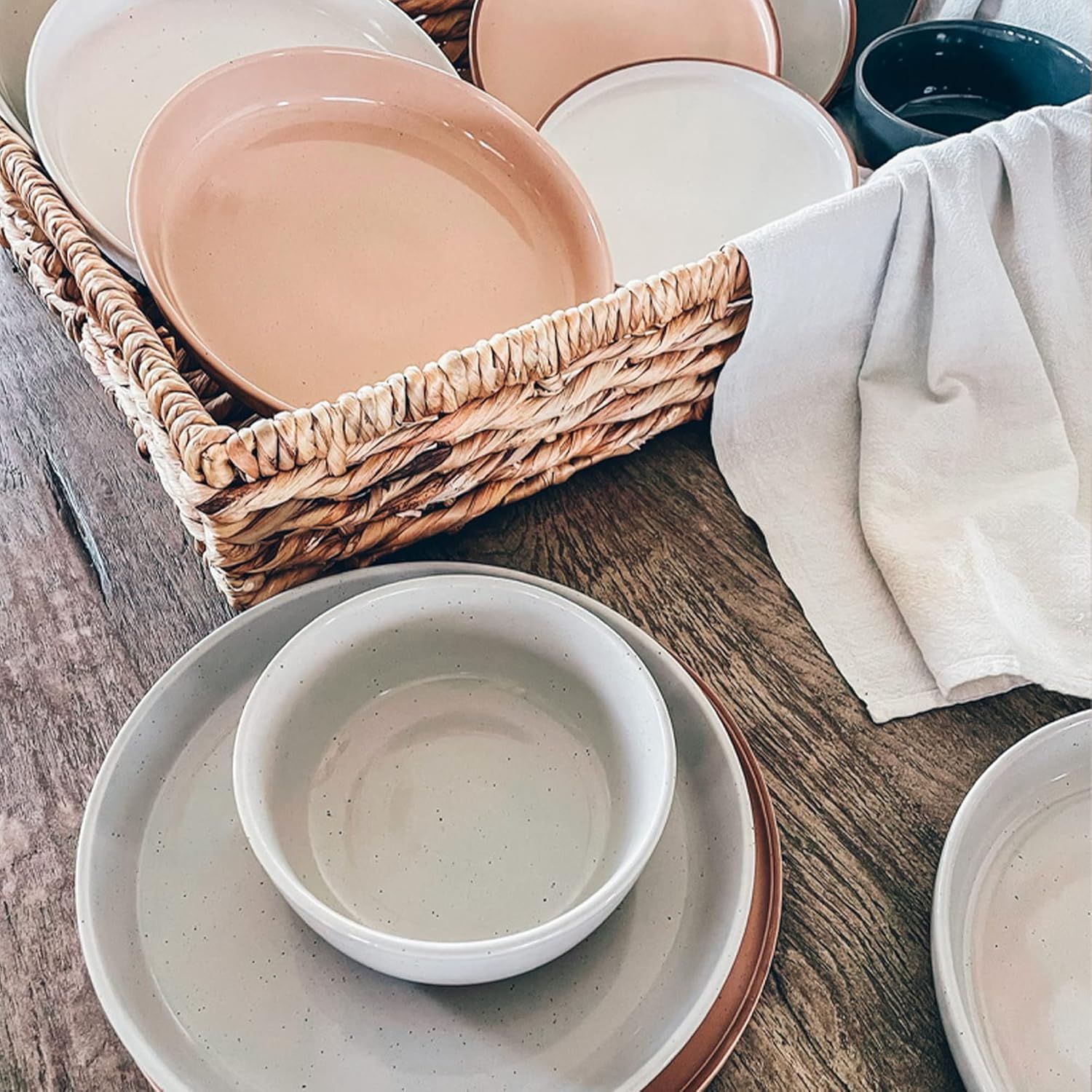 Set of 4 Porcelain Bowls, 25oz - Microwave, Dishwasher & Oven Safe for Soup, Cereal, etc.