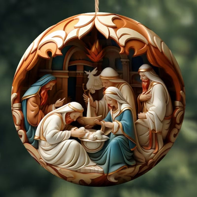 🎄Nativity Christmas ornament(2D flat printing)