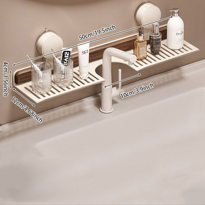 ⏰LAST DAY SALE 50% OFF💥No-Drill Walnut Aluminum Faucet Rack