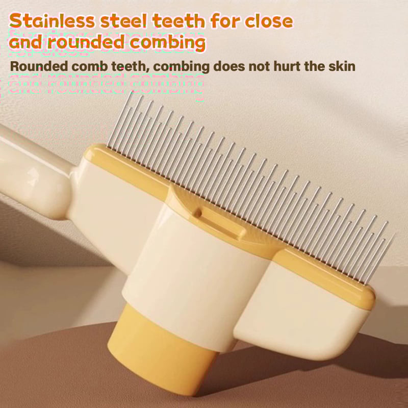 🎁TikTok Last Day Sale - 70% OFF🔥Self-cleaning Pet Flea Comb Grooming Brush