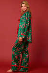 🎄TikTok Christmas Sale - 70% OFF🎉Green Christmas Pajama Set With Red Bow