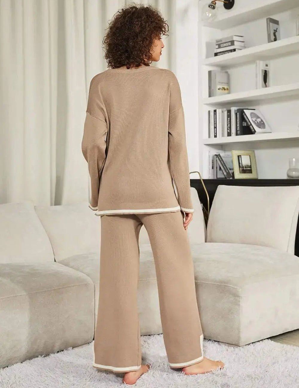 (🔥Last Day Promotion 50% OFF) Classy Elastic Knit Lounge Set - Buy 2 Get Extra 10% OFF & Free Shipping