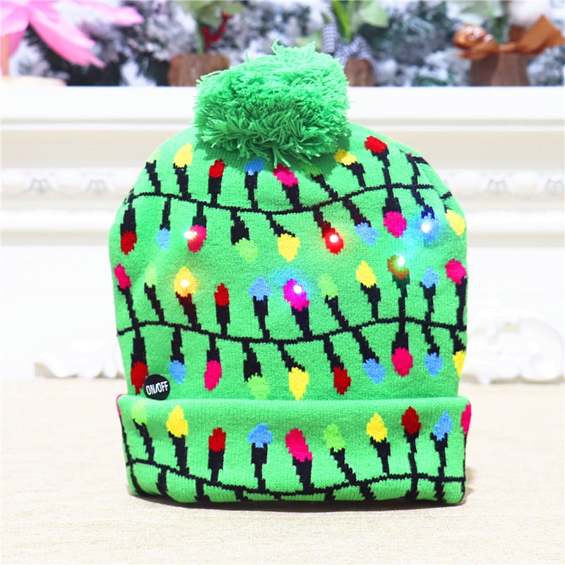 🎁 Christmas Sale 49% OFF- Christmas LED Light Knitted Beanies