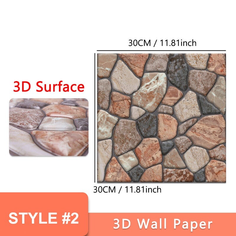 (🔥LAST DAY PROMOTION - SAVE 49% OFF)3D Waterproof Wallpapers(Thicker Design)