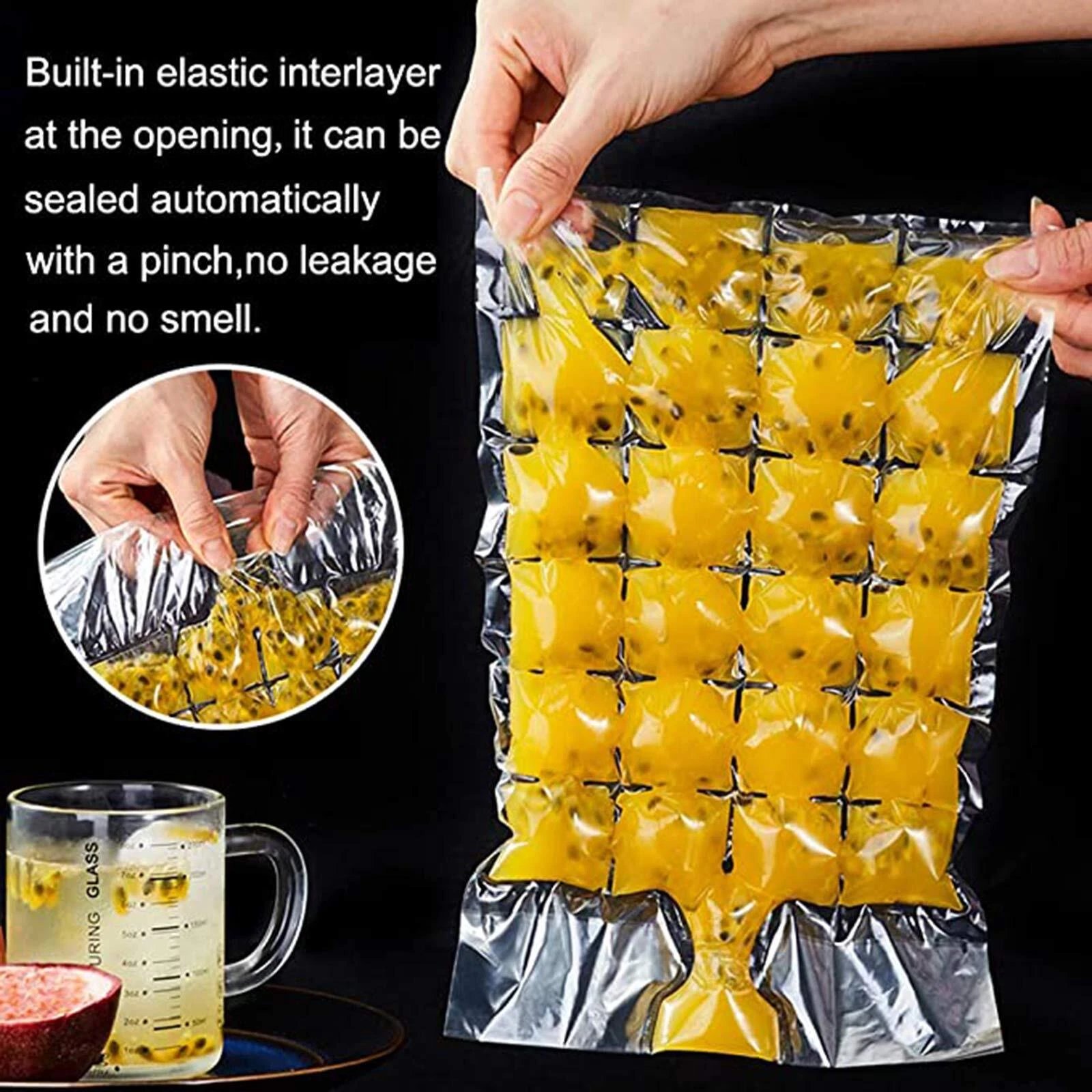10PCS-Disposable Ice - making Bags Frozen Ice Cube Tray Mold