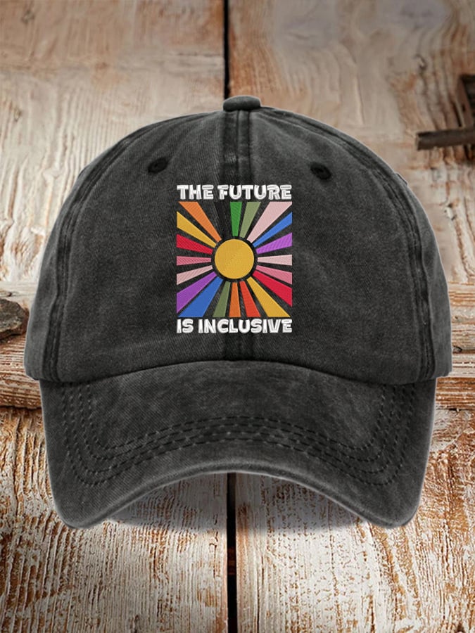 Retro The Future Is Inclusive Print Baseball Cap