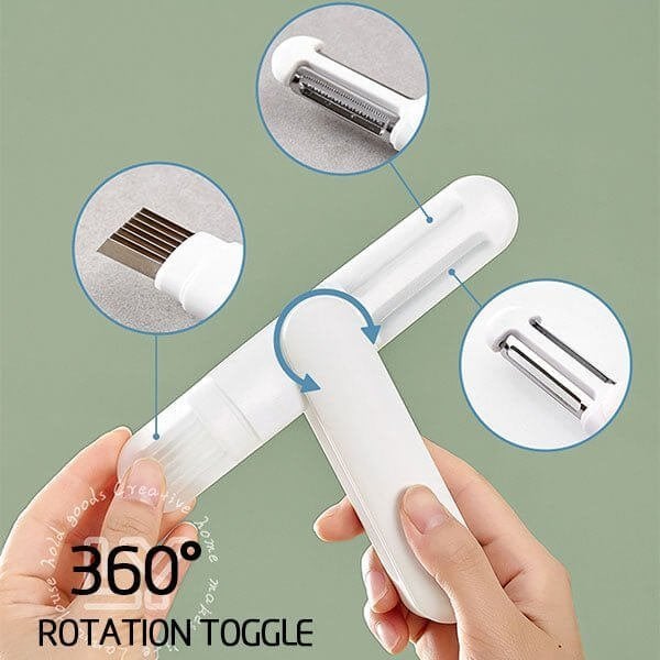 (🎄Christmas Hot Sale🔥🔥)3 in 1 Multifunctional Rotary Paring Knife(BUY 2 GET 1 FREE)