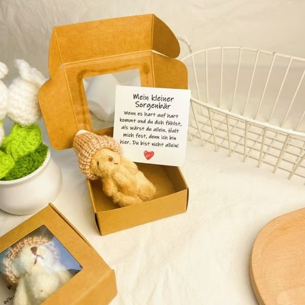 🎁Letzter Tag 50% RABATT -Handgemachter Mini-Plüsch-Teddybär in Box