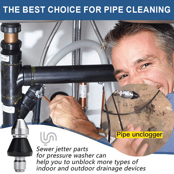 🔥(Last Day Promotion - 50% OFF)Sewer Cleaning Tool High-Pressure Nozzle-BUY 2 FREE SHIPPING